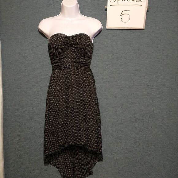 Speechless strapless high low  polka dot dress 5 - Picture 5 of 8